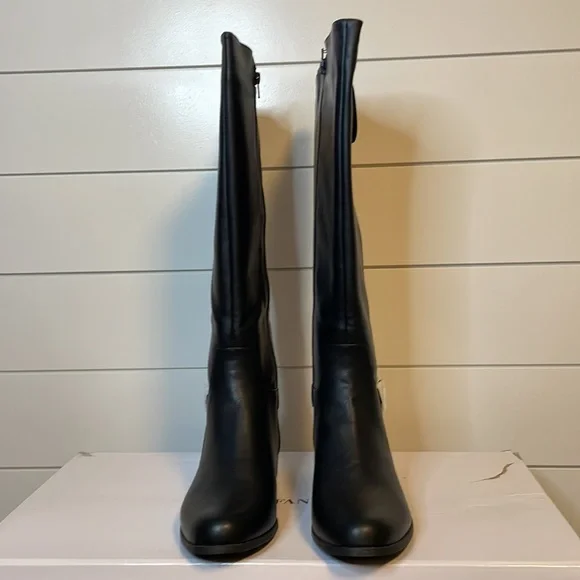 ALFANI - Womens Black Kallumm Round Toe Block Heel Riding Boot - 10M - Picture 2 of 6